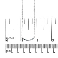 .925 Sterling Silver Blue Diamond Accent Curved Bar Necklace- 18