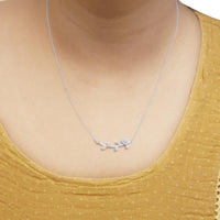 .925 Sterling Silver 1/5 Cttw Diamond Leaf and Branch Pendant Necklace (H-I Color, SI1-SI2 Clarity) -18
