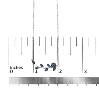 .925 Sterling Silver 1/5 Cttw Blue Diamond Leaf and Branch Pendant Necklace (H-I Color, SI1-SI2 Clarity) -18