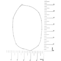 14K White Gold 1/2 Cttw Diamond Bezel Station Paperclip Chain Necklace (H-I Color, SI1-SI2 Clarity) - 18