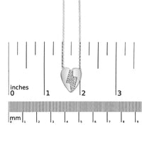 925 Sterling Silver 1/3 Ctw Diamond Heart and Lightning Bolt Pendant Necklace (H-I Color, SI1-SI2 Clarity) -  18
