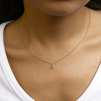14K White Gold Diamond Accent 