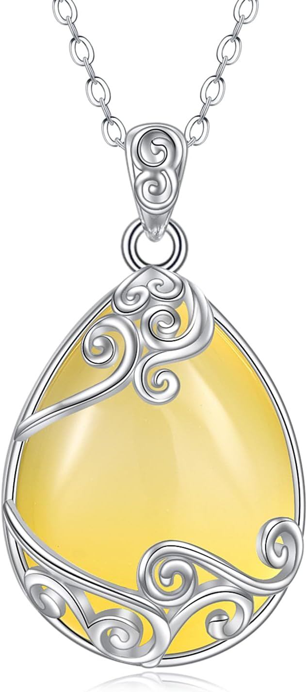 925 Sterling Silver Blue Moonstone Tree Of Life Pendant - KIAHMILLA