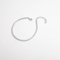 925 Sterling Silver Inlaid Zircon Bracelet - Coolpeacock