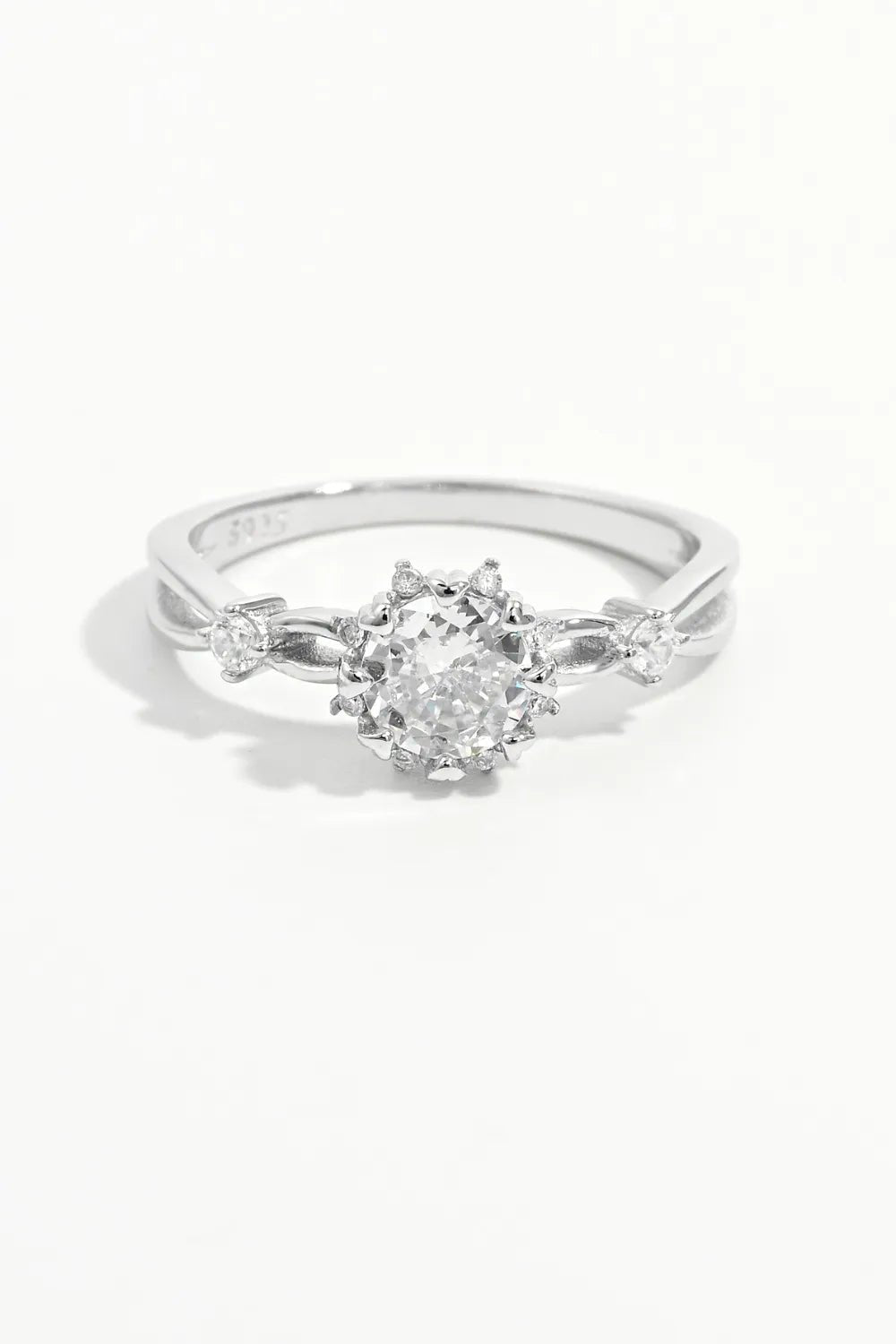 925 Sterling Silver Inlaid Zircon Ring - Coolpeacock