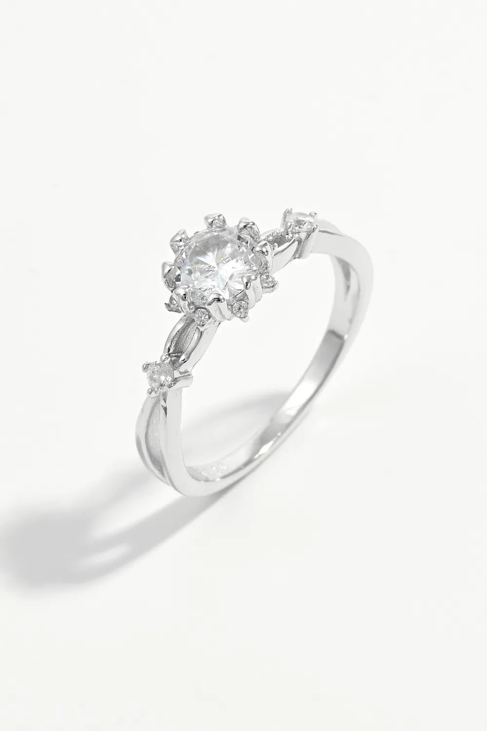 925 Sterling Silver Inlaid Zircon Ring - Coolpeacock