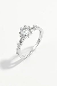 925 Sterling Silver Inlaid Zircon Ring - Coolpeacock