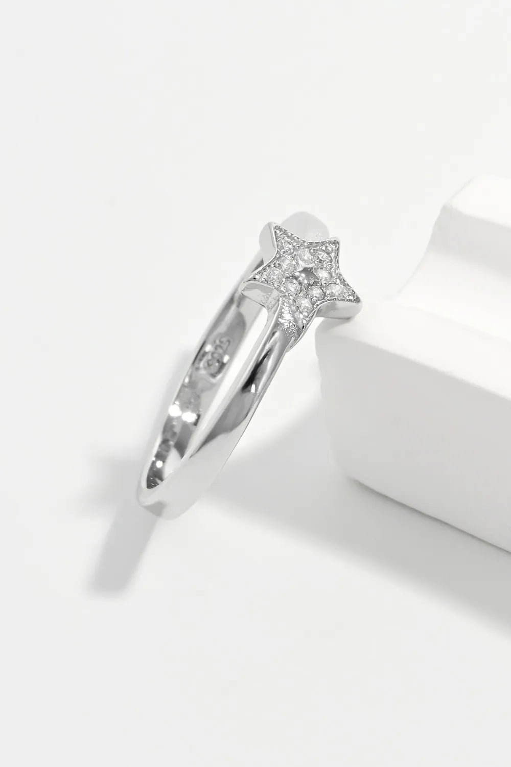 925 Sterling Silver Inland Zircon Star Ring - Coolpeacock