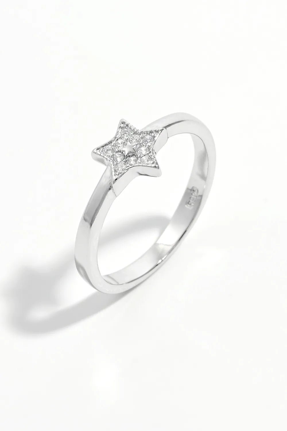 925 Sterling Silver Inland Zircon Star Ring - Coolpeacock