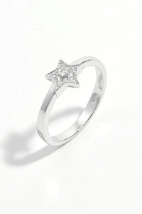 925 Sterling Silver Inland Zircon Star Ring - Coolpeacock