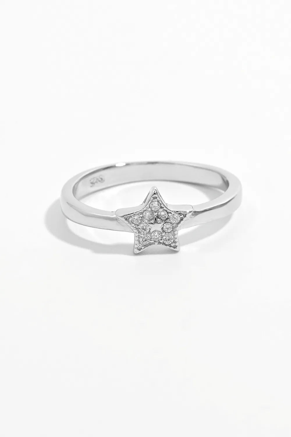 925 Sterling Silver Inland Zircon Star Ring - Coolpeacock