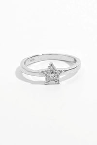 925 Sterling Silver Inland Zircon Star Ring - Coolpeacock