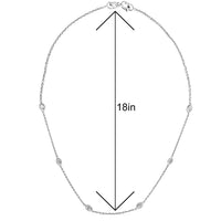 14K White Gold 1.00 Cttw Bezel Set Round Diamond Marquise Shaped Milgrain Station 18