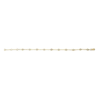 14K Gold 1/2 Cttw Bezel Set Lab Grown Diamond Station Bracelet