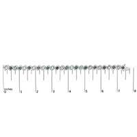 .925 Sterling Silver Created Emerald and Diamond Twist S Link Bracelet