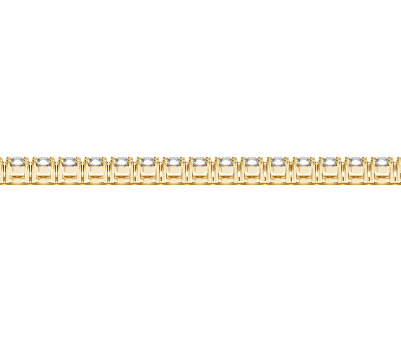 Lab Grown Round Diamond Tennis Bracelet in 14k Yellow Gold(10 cctw F/G  VS2/SI1)