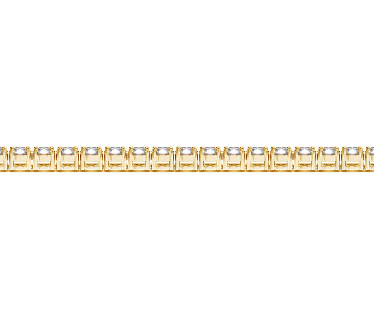 Lab Grown Round Diamond Tennis Bracelet in 14k Yellow Gold (7 cctw F/G  VS2/SI1)