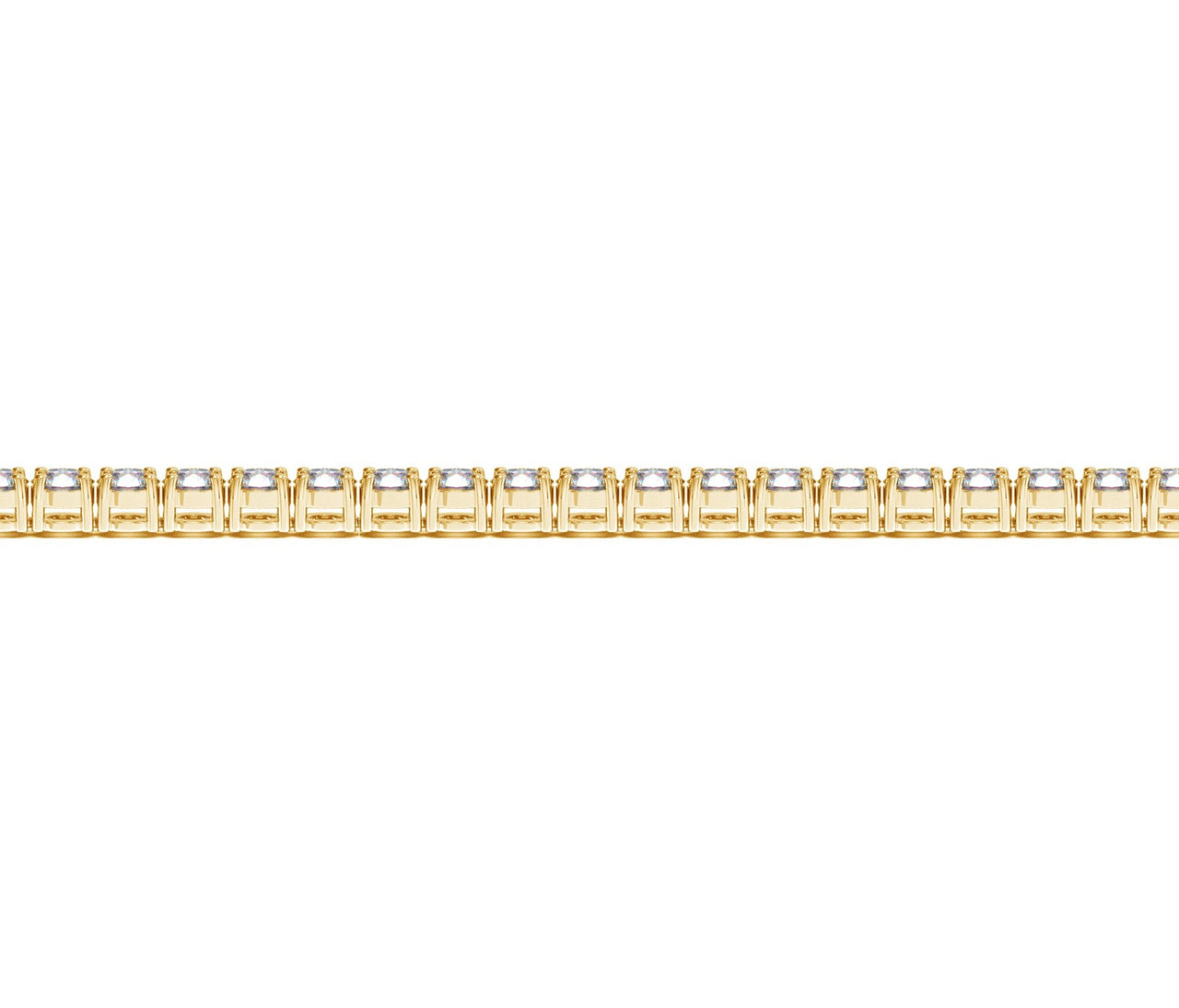 Lab Grown Round Diamond Tennis Bracelet in 14k Yellow Gold(5 cctw  F/G  VS2/SI1)