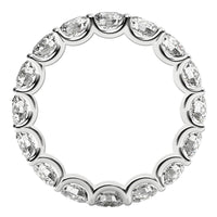 Round Cut Lab Grown Diamond Eternity Ring in 14k White Gold (4 cttw FG/VS2)