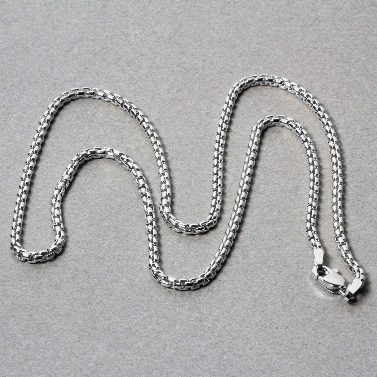 14k White Gold Solid Round Box Chain (2.5 mm)