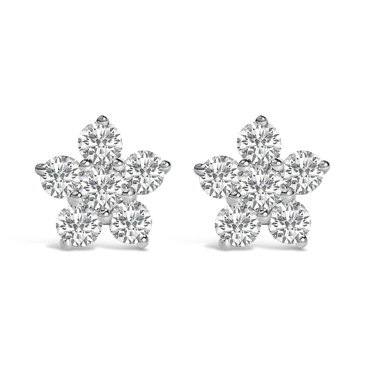 10K Gold 1/2 Cttw Lab Grown Diamond Star Stud Earrings