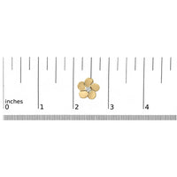 10K Gold 1/3 Cttw Lab Grown Diamond Flower Petal Stud Earrings