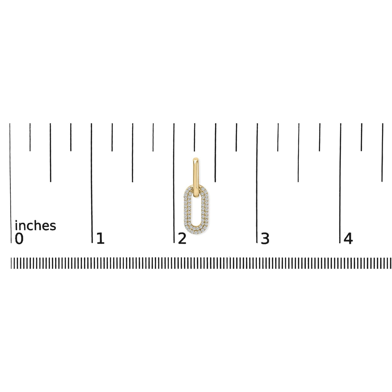 10K Gold 1/2 Cttw Lab Grown Diamond Dangling Paperclip Drop Earrings