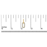 10K Gold 1/2 Cttw Lab Grown Diamond Dangling Paperclip Drop Earrings