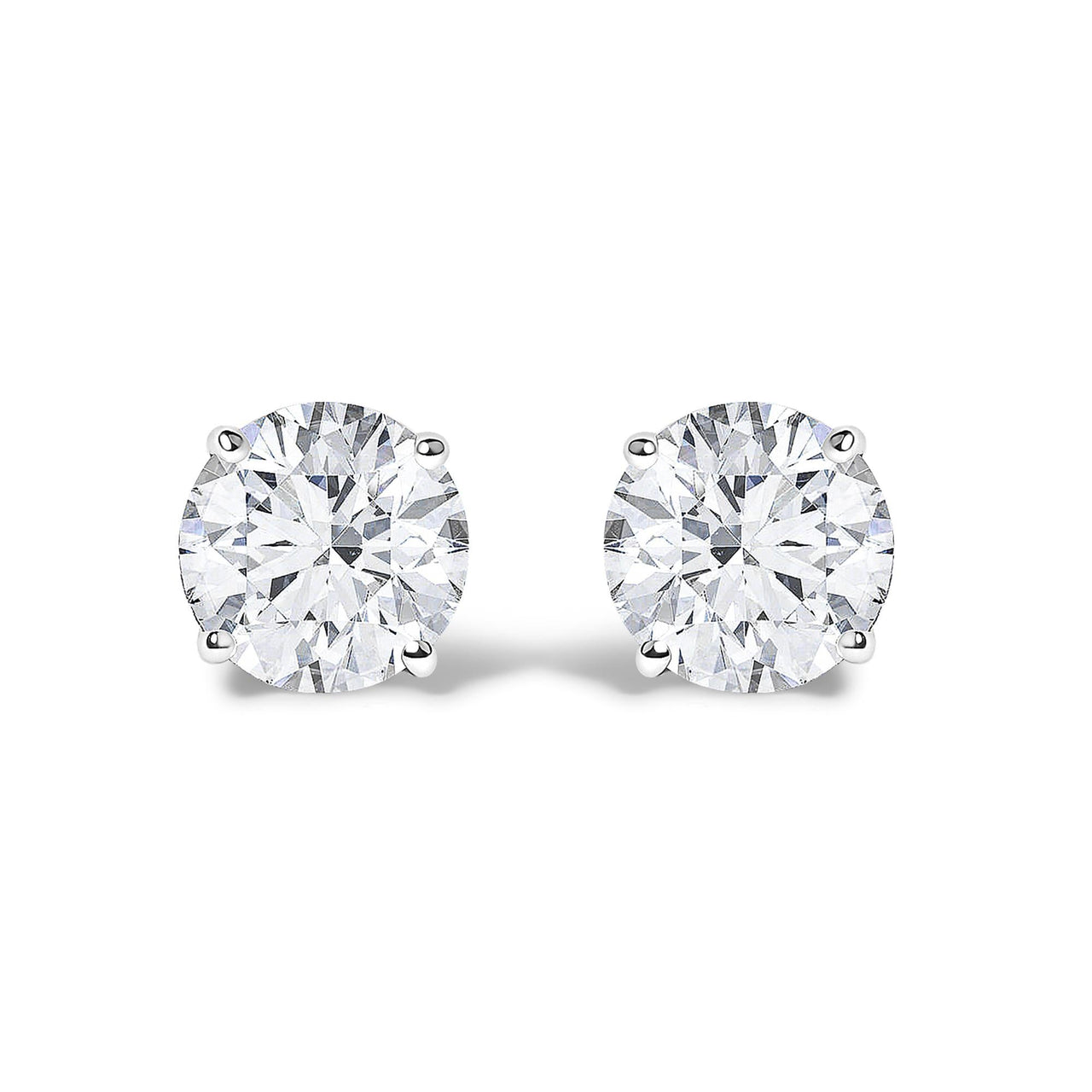 14K Gold 1/2 Cttw Lab Grown Diamond Solitaire Stud Earrings