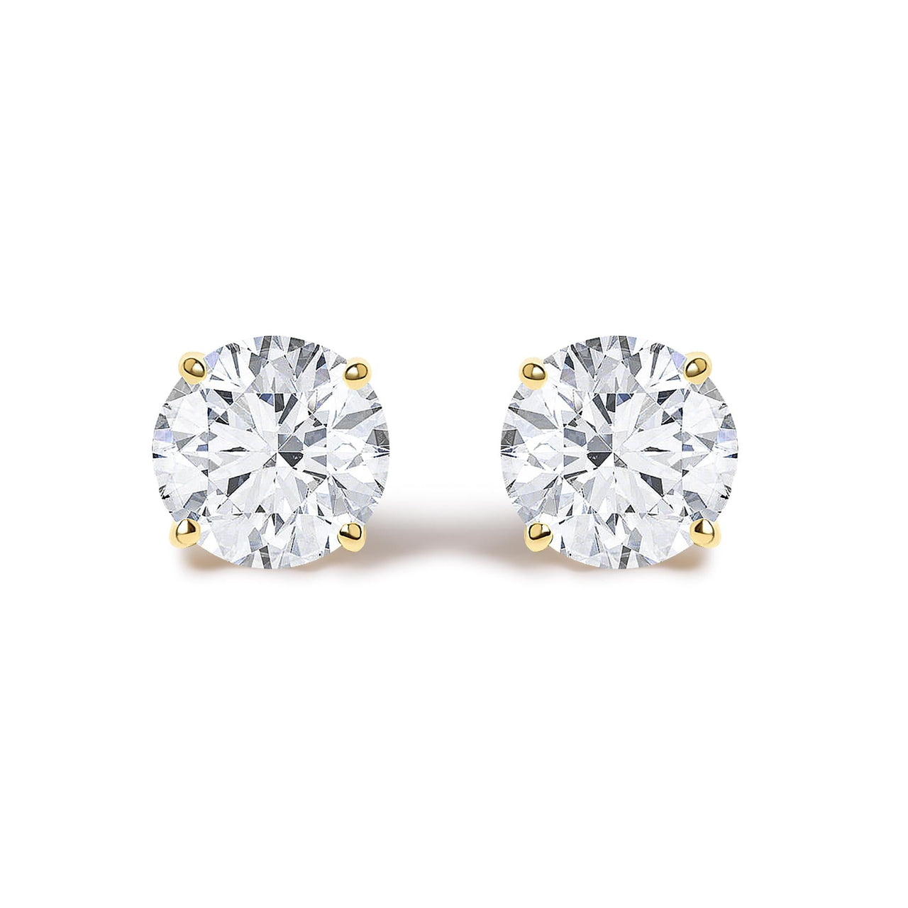 14K Gold 1/2 Cttw Lab Grown Diamond Solitaire Stud Earrings