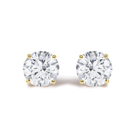 14K Gold 1/2 Cttw Lab Grown Diamond Solitaire Stud Earrings