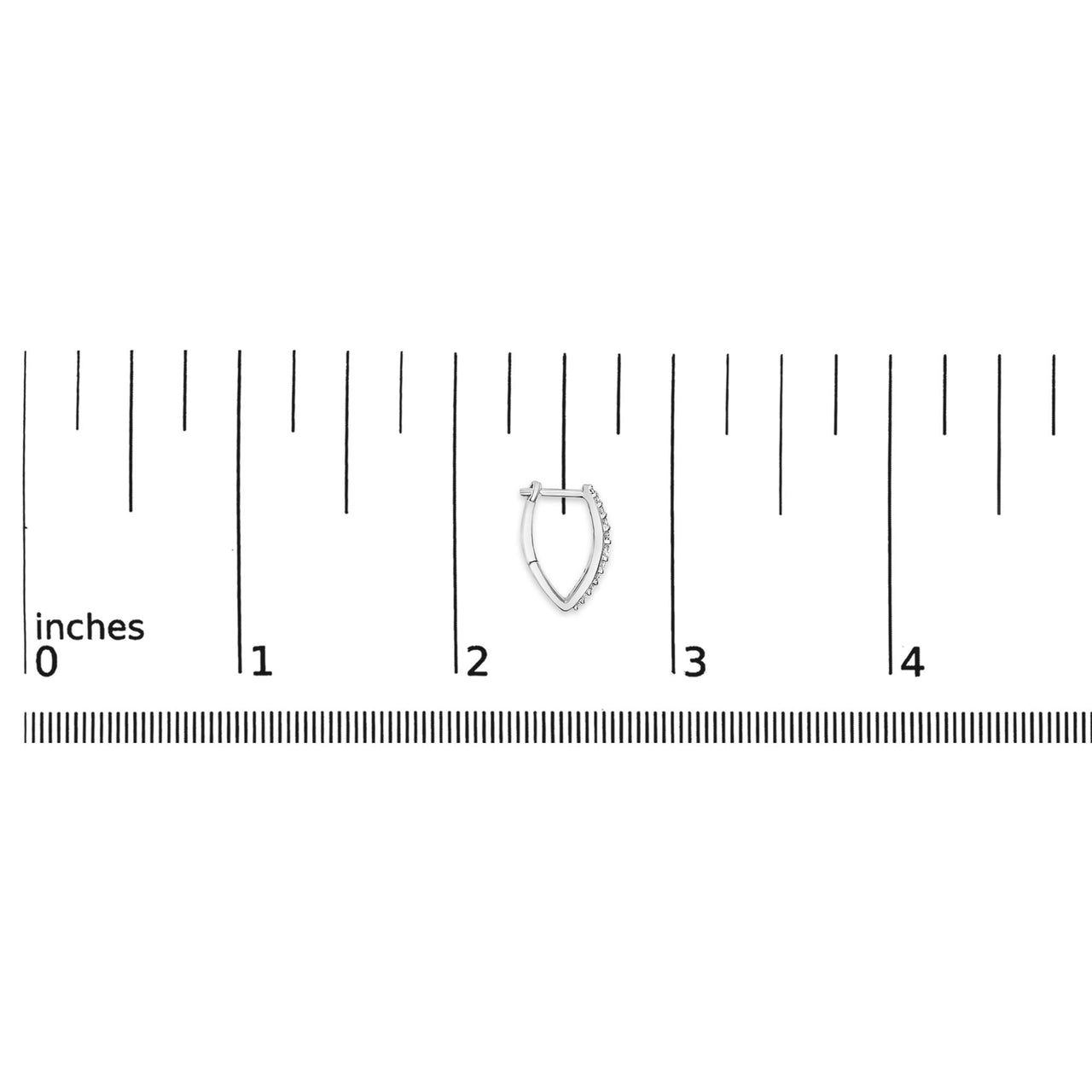 10K Gold 1/4 Cttw Lab Grown Diamond Heart Shaped Huggy Hoop Earrings