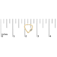 10K Gold 3/8 Cttw Lab Grown Diamond Heart Shaped Huggie Hoop Earrings