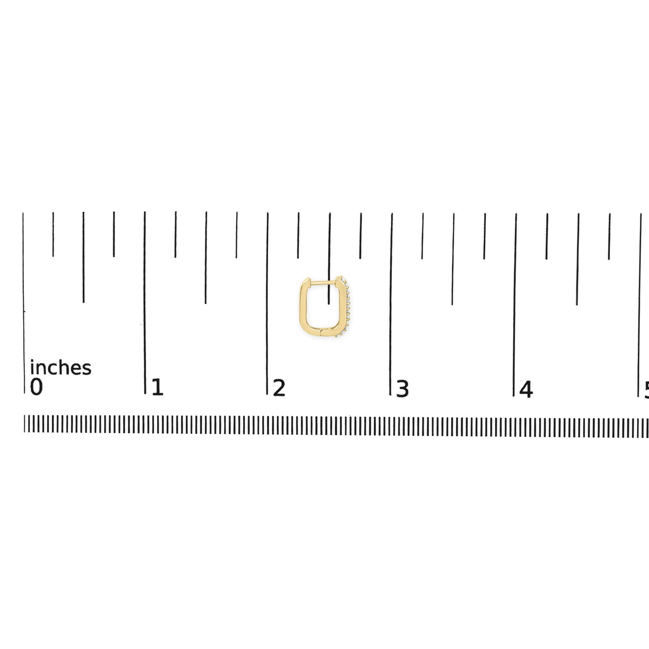 10K Yellow Gold 1/4 Cttw Lab Grown Diamond Double Row Huggie Hoop Earrings