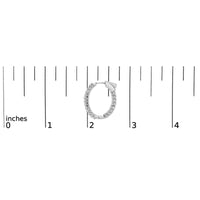 14K Gold 1.0 Cttw Oval Lab Grown Diamond Hoop Earrings