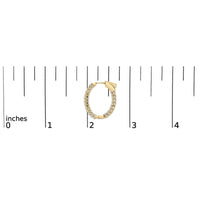 14K Gold 1.0 Cttw Oval Lab Grown Diamond Hoop Earrings
