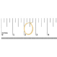 14K Yellow Gold Plated .925 Sterling Silver 1/4 Cttw Diamond Channel Set Style Hoop Earrings