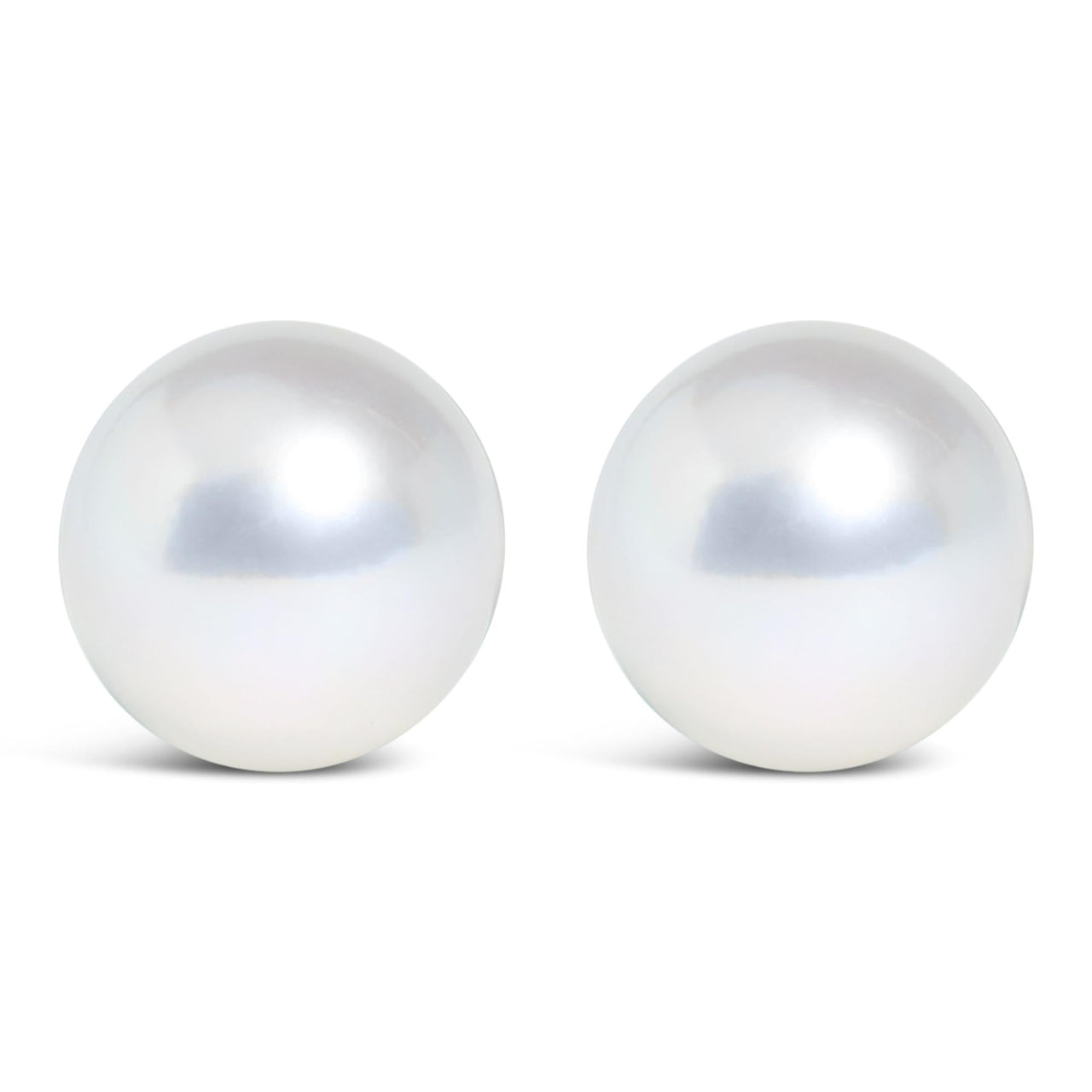 14K Yellow Gold 7-7.5MM Akoya Cultured Pearl Solitaire Stud Earrings