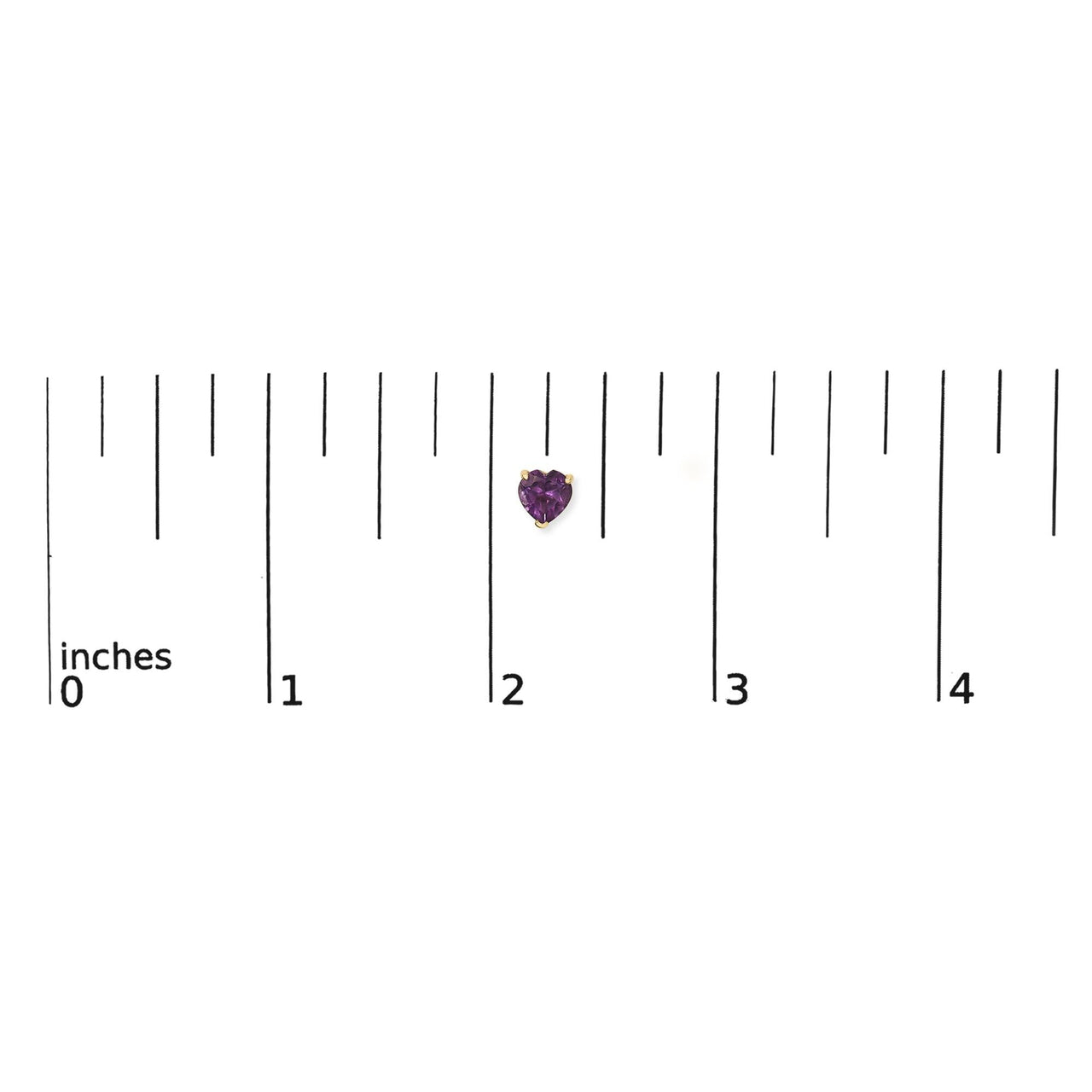14K Gold 5MM Heart Cut Gemstone Solitaire Stud Earrings