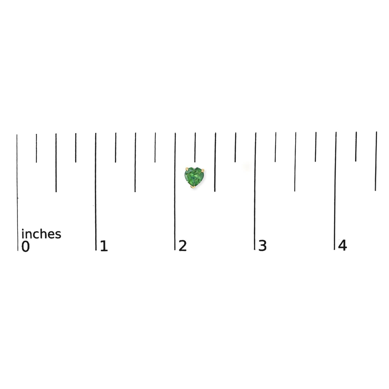 14K Gold 5MM Heart Cut Gemstone Solitaire Stud Earrings