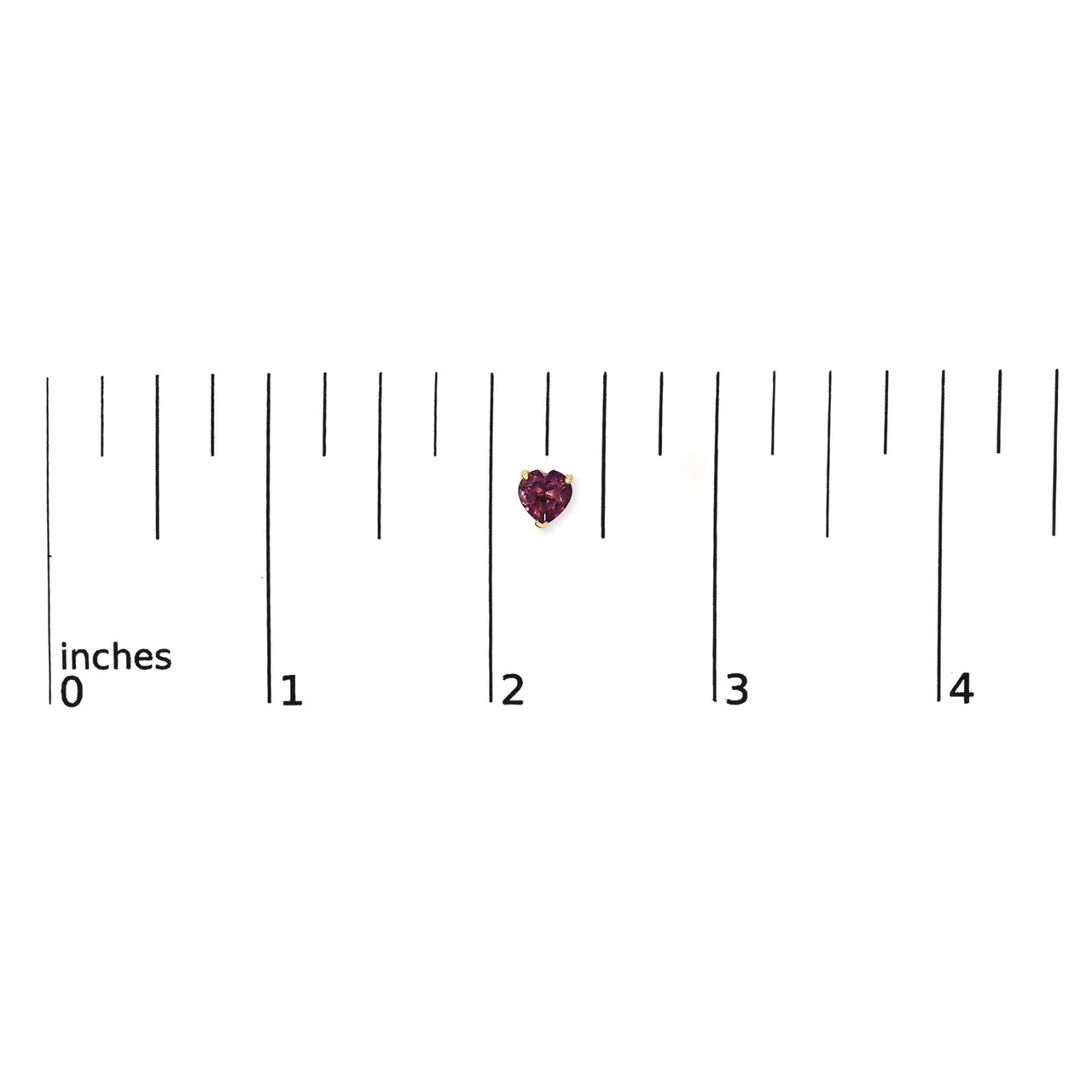 14K Gold 5MM Heart Cut Gemstone Solitaire Stud Earrings