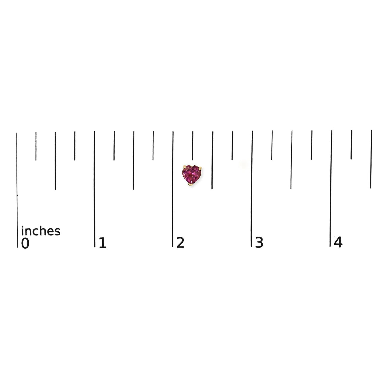 14K Gold 5MM Heart Cut Gemstone Solitaire Stud Earrings