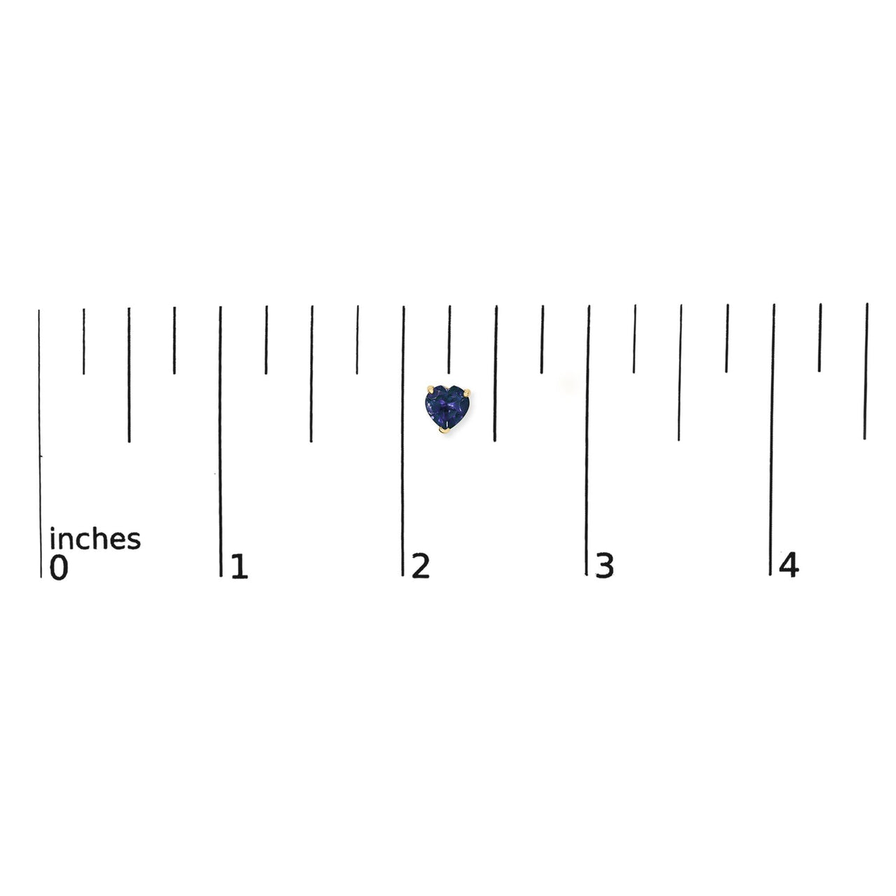 14K Gold 5MM Heart Cut Gemstone Solitaire Stud Earrings