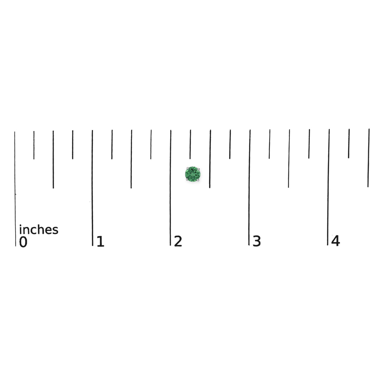 14K Gold 5X5MM Round Gemstone Solitaire Stud Earrings