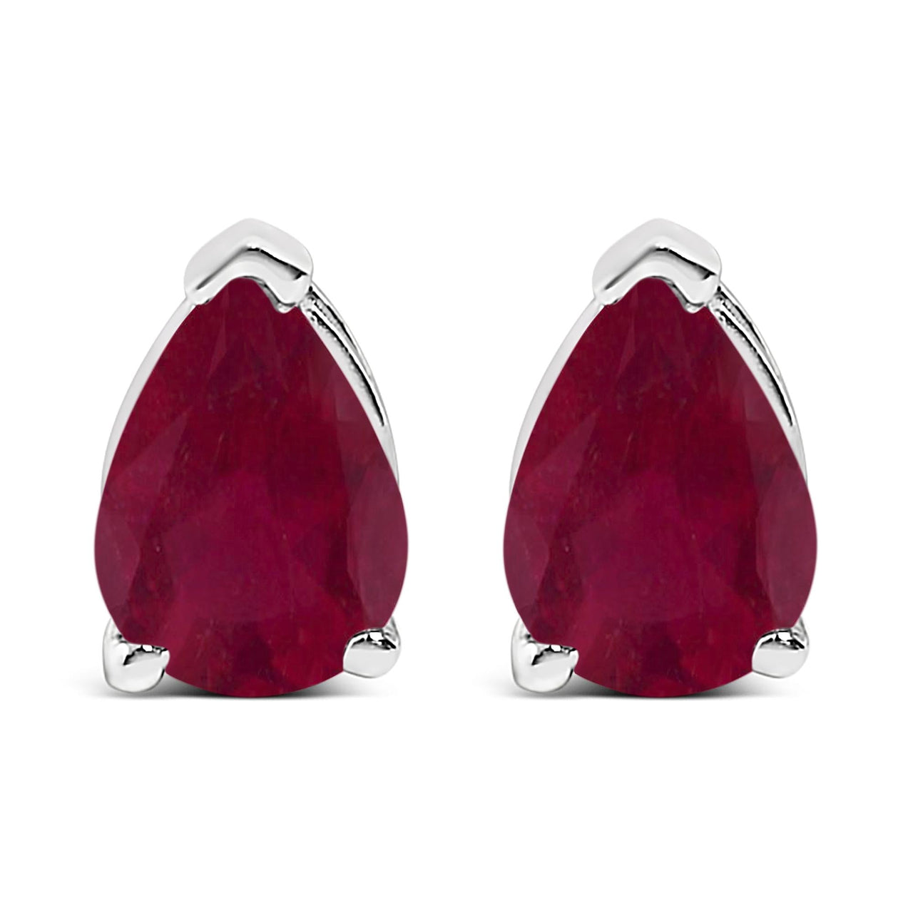 14K Gold 6x4MM Pear Shaped Gemstone Solitaire Stud Earrings