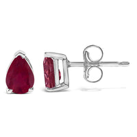 14K Gold 6x4MM Pear Shaped Gemstone Solitaire Stud Earrings