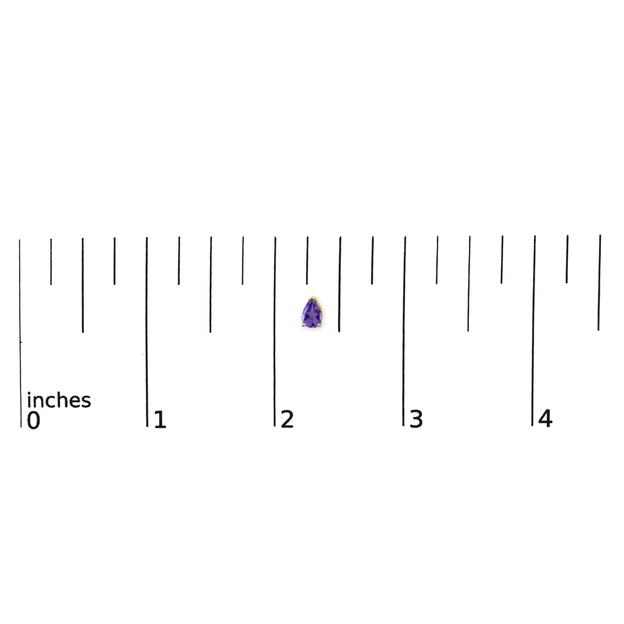 14K Gold 6x4MM Pear Shaped Gemstone Solitaire Stud Earrings