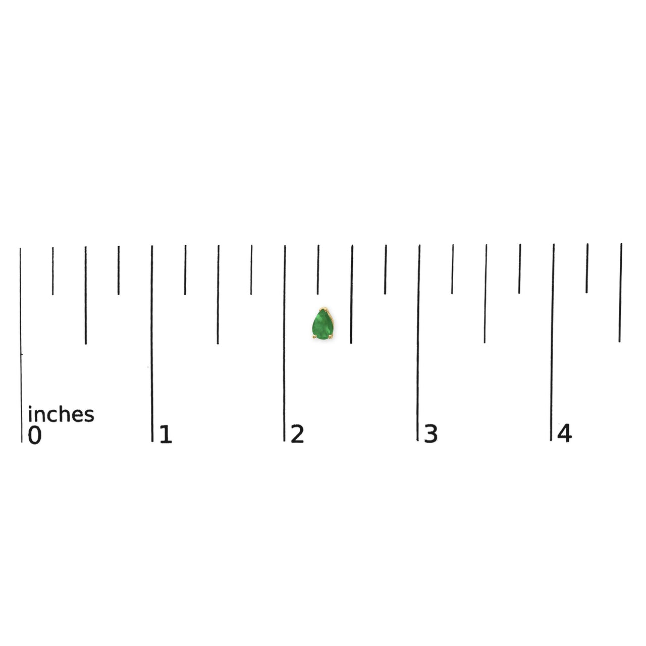 14K Gold 6x4MM Pear Shaped Gemstone Solitaire Stud Earrings