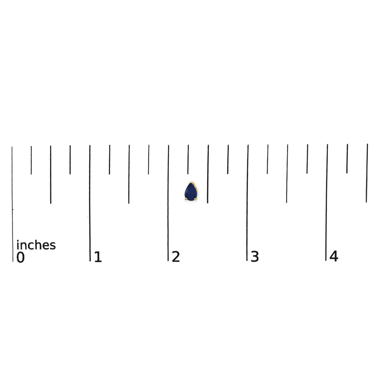 14K Gold 6x4MM Pear Shaped Gemstone Solitaire Stud Earrings