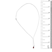 14K Gold 6x4MM Emerald Cut Gemstone Solitaire Pendant Necklace